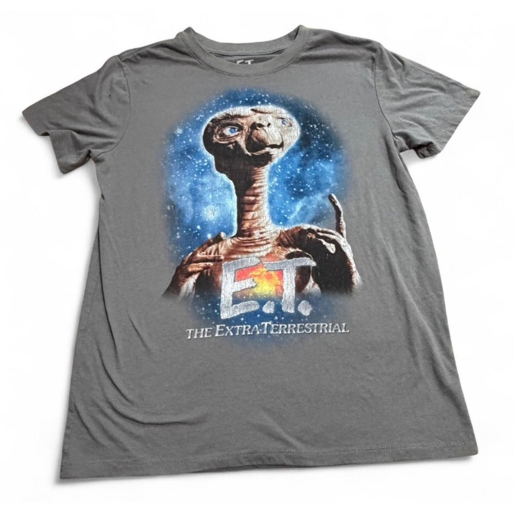 E.T. The Extra-Terrestrial Movie Graphic T Shirt Adult Medium Gray Universal